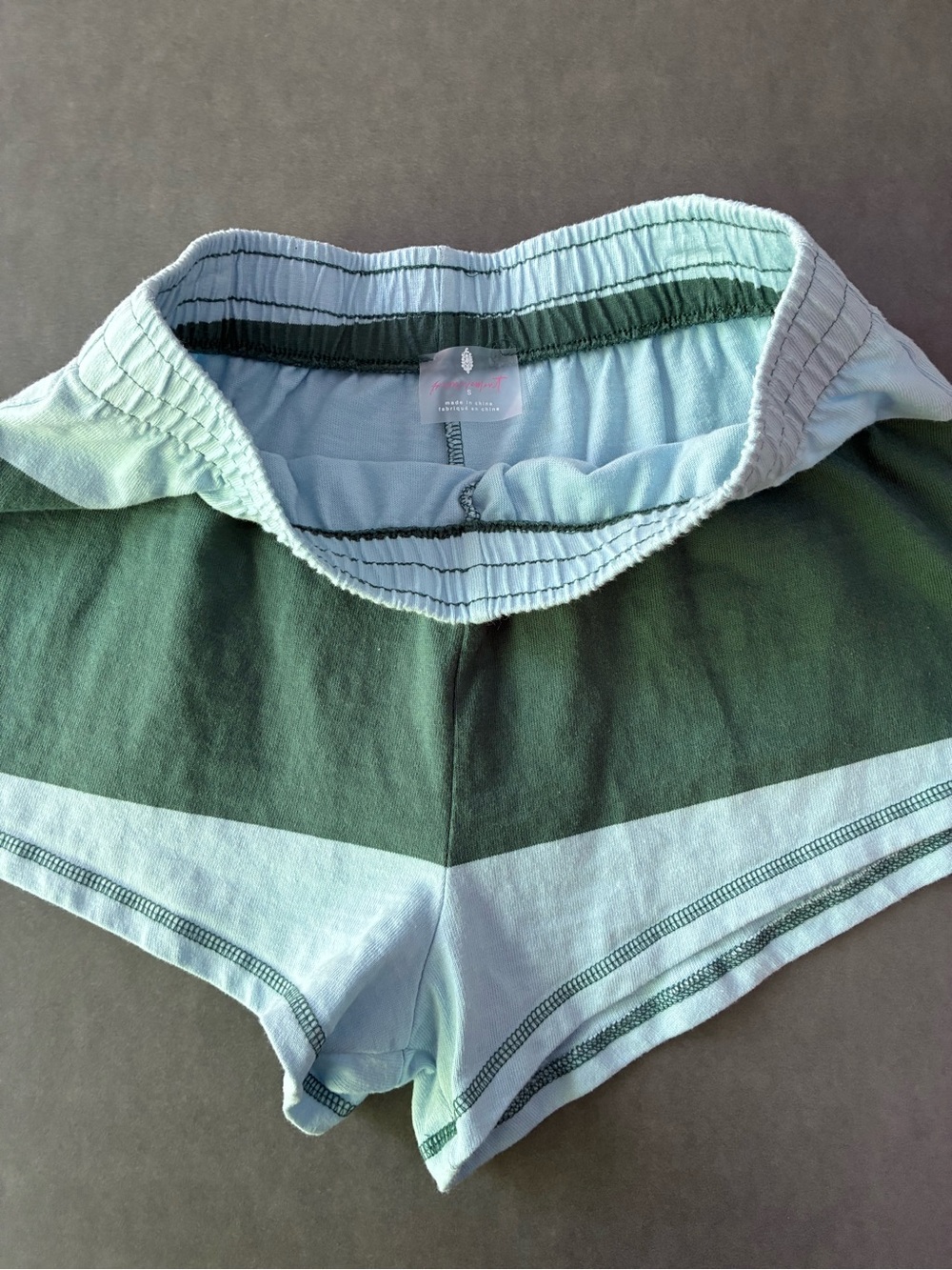 Free People Movement Retro Rugby Striped Pullover & Shorts Set Heritage Green - Picture 3 of 11